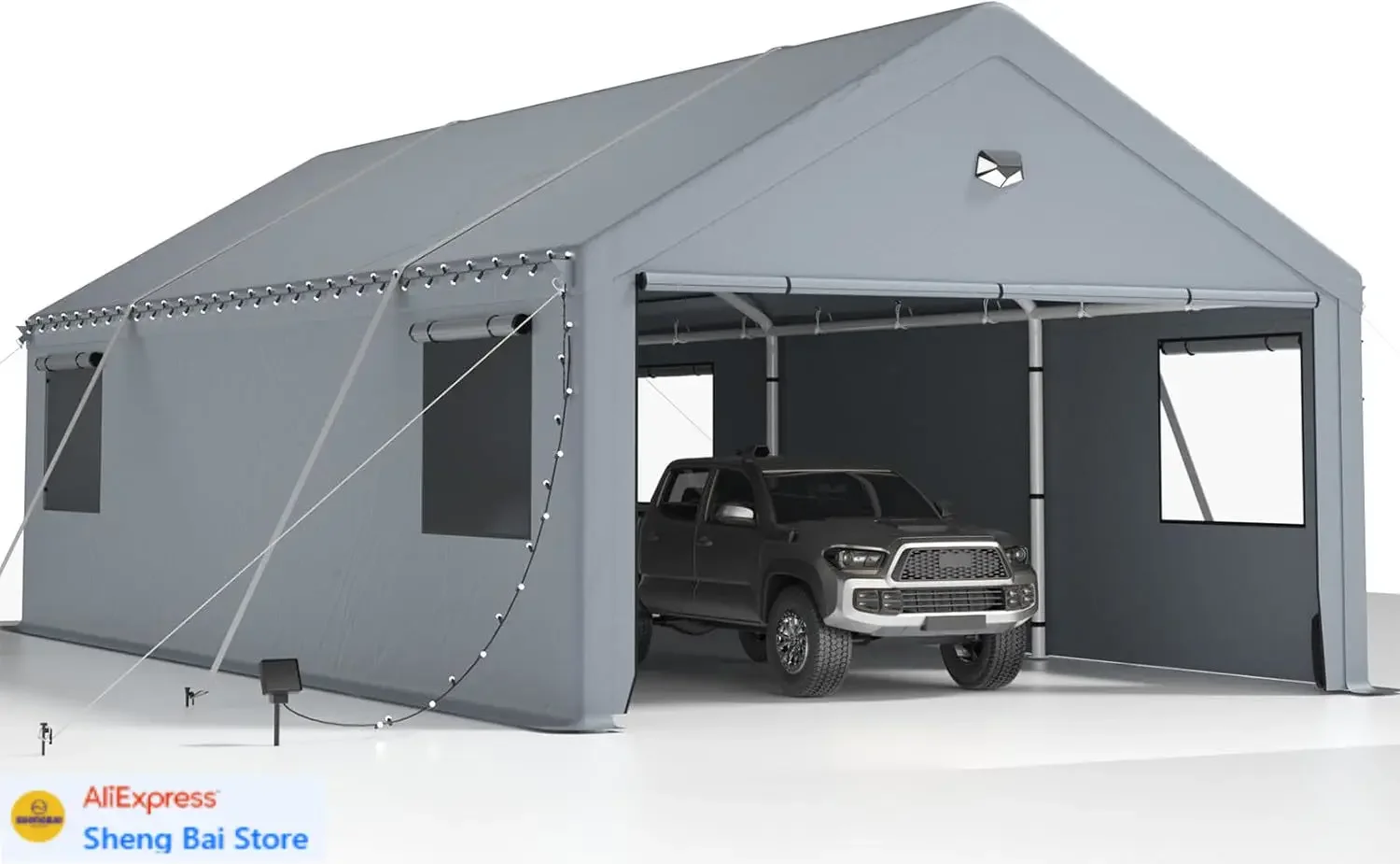 

Carports 13X25 Heavy Duty,Car Ports with 180G Removable Side Wall,Portable Car Port Garage,Carport Canopy, Car Shelter All Weath