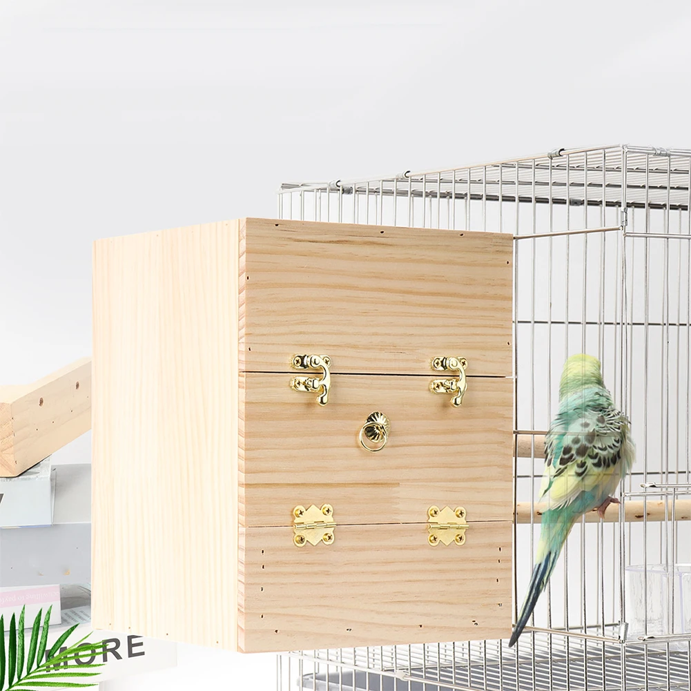 

Parakeet Nesting Box Bird Nest Breeding Box With Perch Wooden Bird Cages House For Cockatiel Budgie Lovebirds Finch Canary