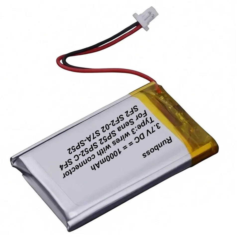 3.7V 1000mAh Replacement Battery For Sena SP52 SP52-C SF4 SF2 SF2-02 S7A-SP52 Motorcycle Bluetooth Headset Helmet Intercom