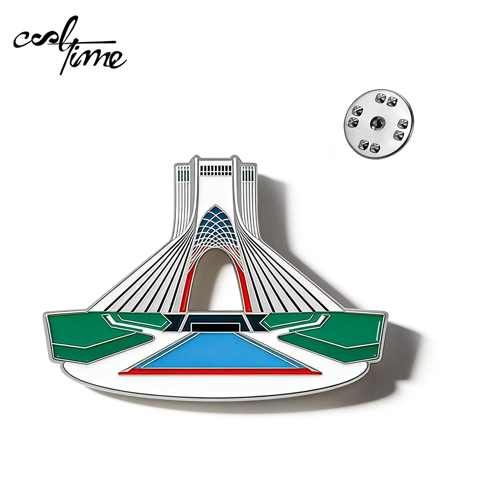 CoolTime Historische Iran-Flagge Anstecknadel Persisches Reich Karte Brosche Löwe & Sonne Flagge Sammlerstück Pin mit Kaspischer See Persischer Golf – Detail 5