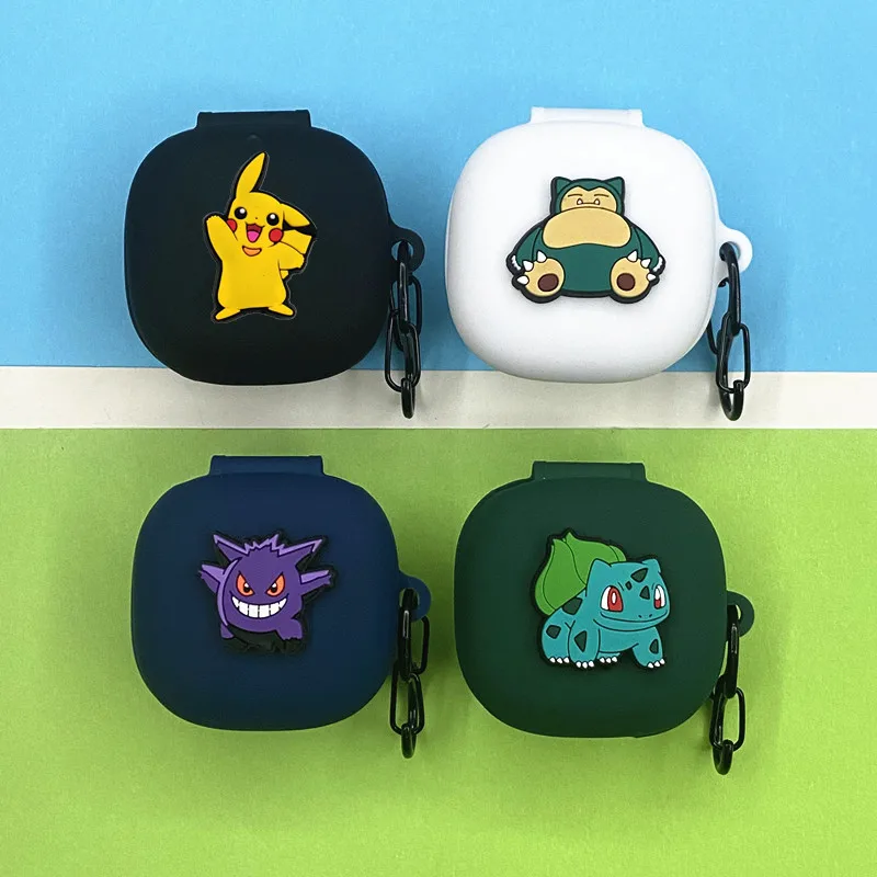 Potdemiel Pokemon Earphone Case Cover for Redmi Buds 6 Play Silicone Wireless Earbuds Charging Box Protective Shell With Hook