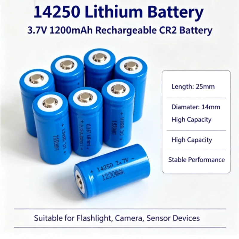 New 3.7V 14250 Rechargeable Lithium Battery LS14250 ER14250H 1/2-R6 1/2 AA 1200mah Rechargeable ER14250 Lithium Battery