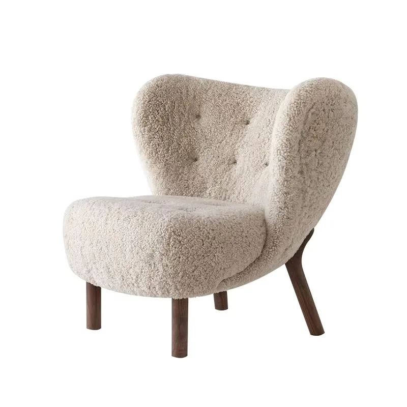 Poltrona per divano da ufficio in tessuto di legno massello in stile moderno