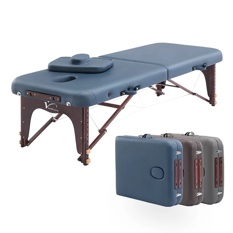

Gua Sha Pedicure Massage Tables Moxibustion Face Tattoo Beech Wood Massage Tables Medical PU Leather Furniture Mesa De Masaje MH