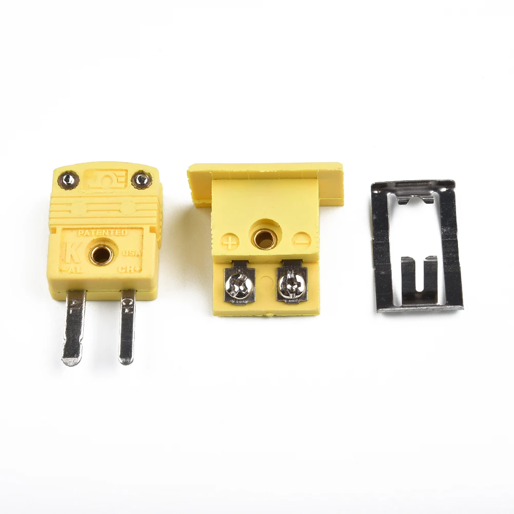 K Type Thermocouple Miniature Socket and Panel Mount Connector Set Suitable for Electrical and Thermal Measurement Systems