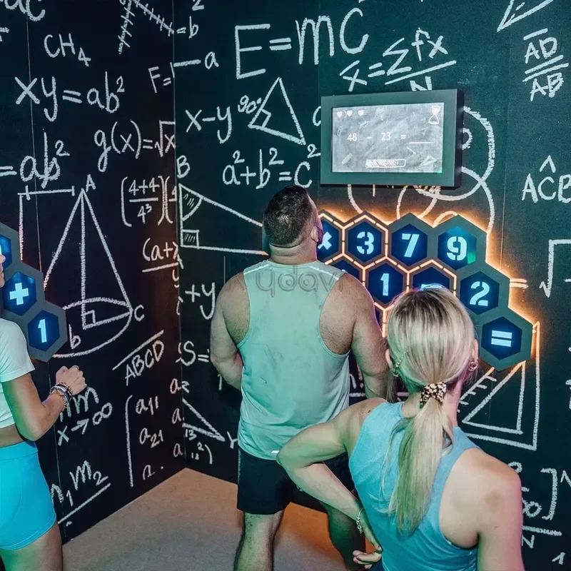 Team Building Activate Push Button Mathematics Genius Puzzle Game Kydavr Durable Interactive Digital Customizable Size Logo