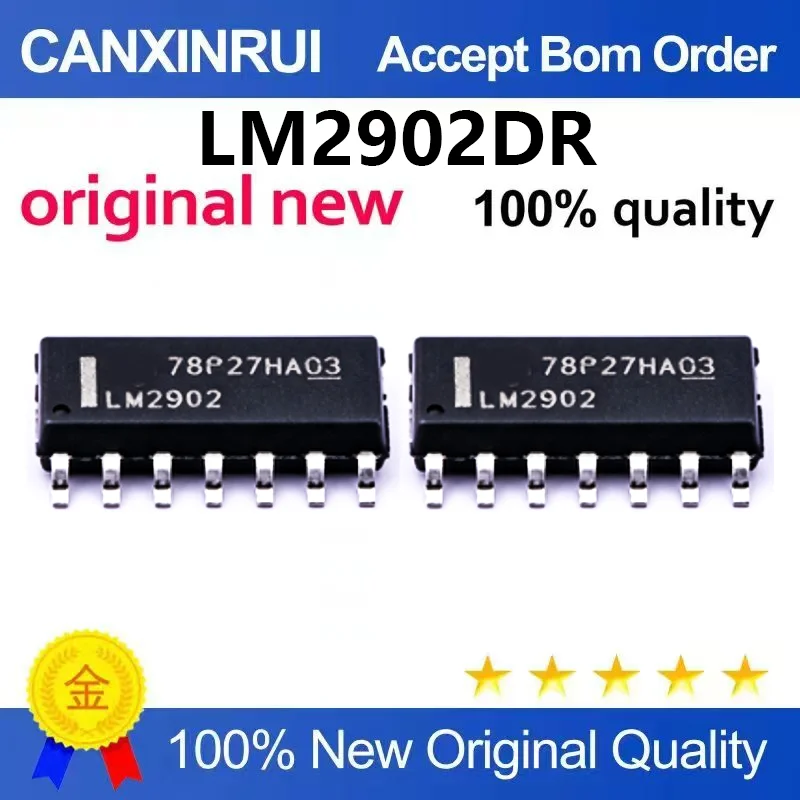 （5pcs-10pcs）Brand new original SMT LM2902DR SOP-14 low-power four-way operational amplifier IC chip
