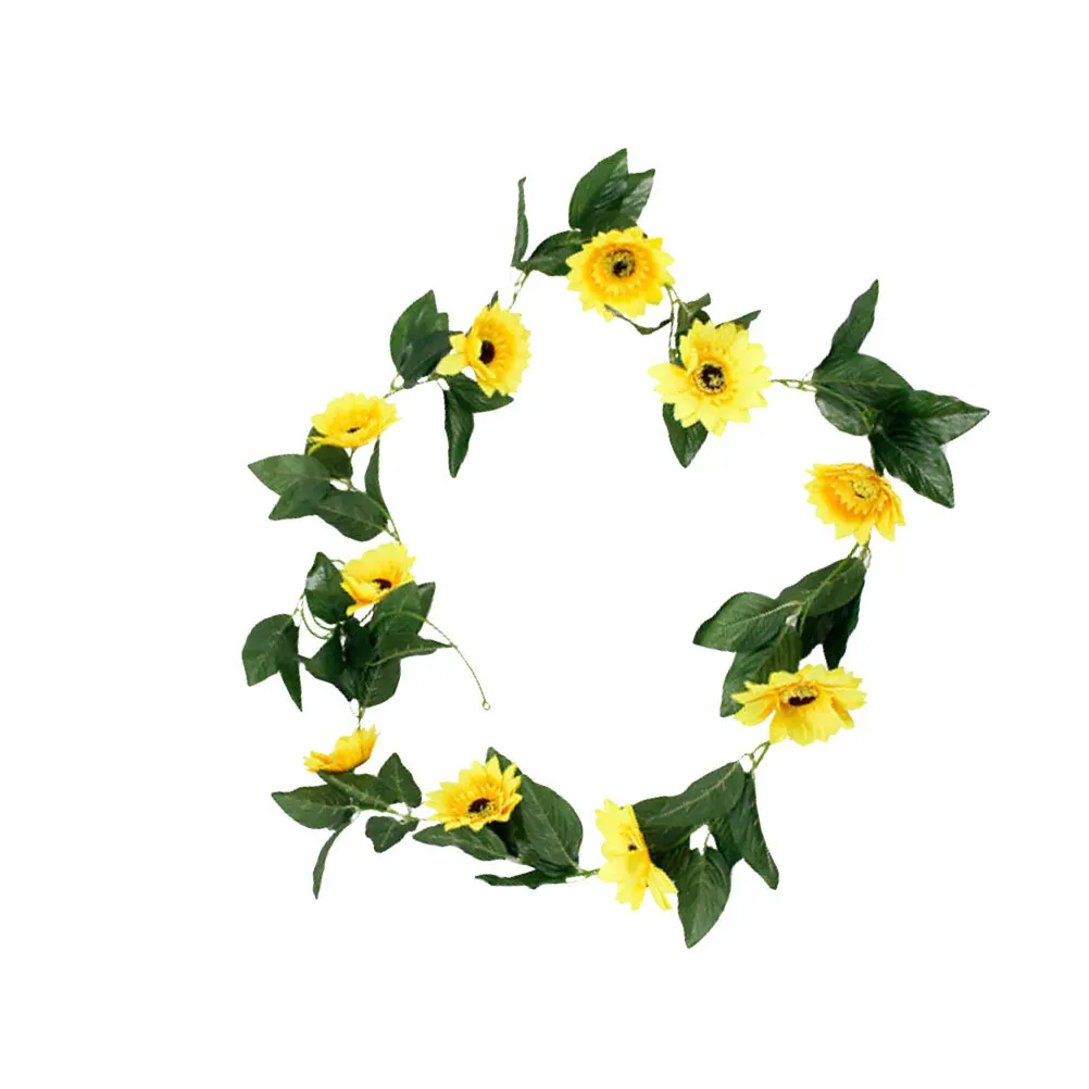 

2.2 Meter Artificial Sunflowers Vine Simulation Flower Wedding Home Garden Hanging Plants Balcony Bedroom Fence