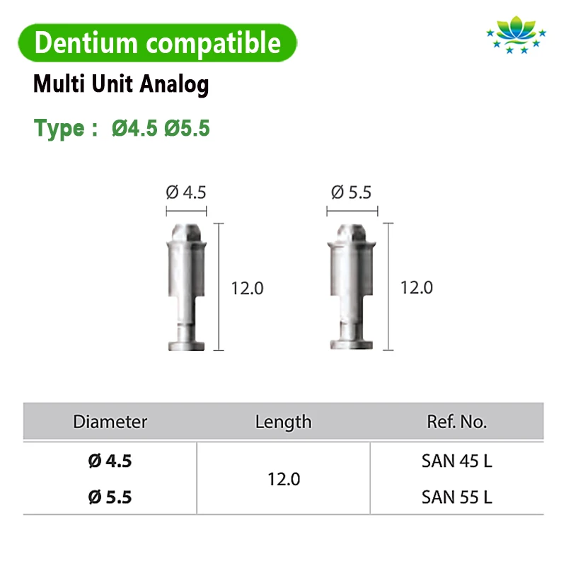 Compatible Dentium Prosthetic Lab Analog Multi Unit Abutment Metal Titanium Screw Replacement Laboratory Parts Factory Price OEM