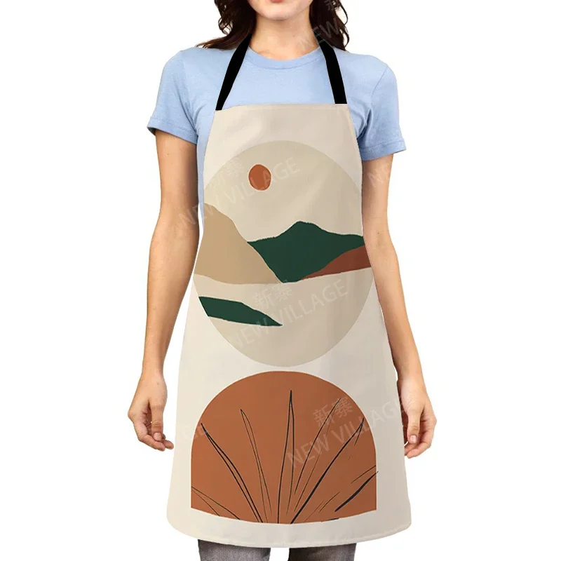 nordic Aesthetic Women kitchen apron kids original Children Waterproof girl princess waiter work apron oil proof boho plant