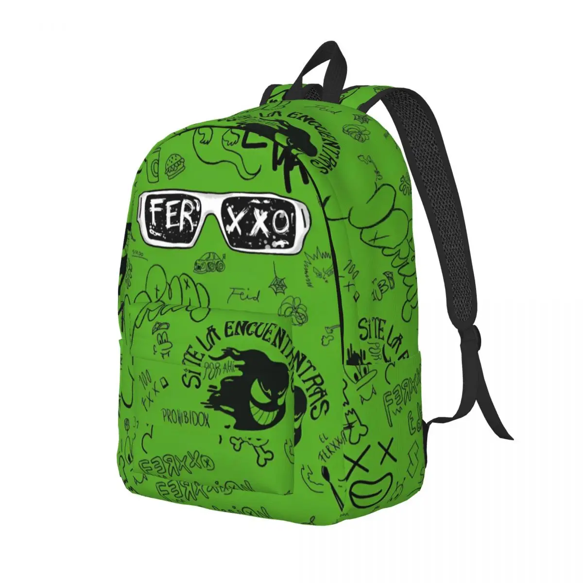 Feid Ferxxo Backpack Middle High College School Student Logo 90s Rapper Rap Music Bookbag Teens Daypack Sports