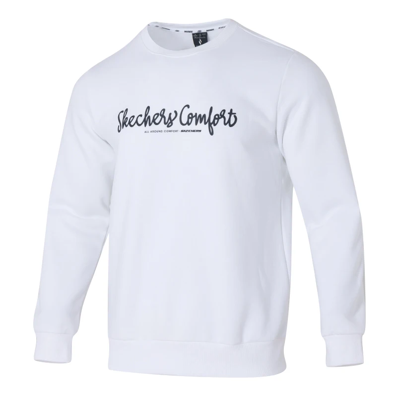 

Мужская и женская толстовка для пар Skechers, на флисовой подкладке, теплая, мягкая, удобная, простая, приятная для кожи, повседневная, пуловер с круглым вырезом Fhl322U104-0019