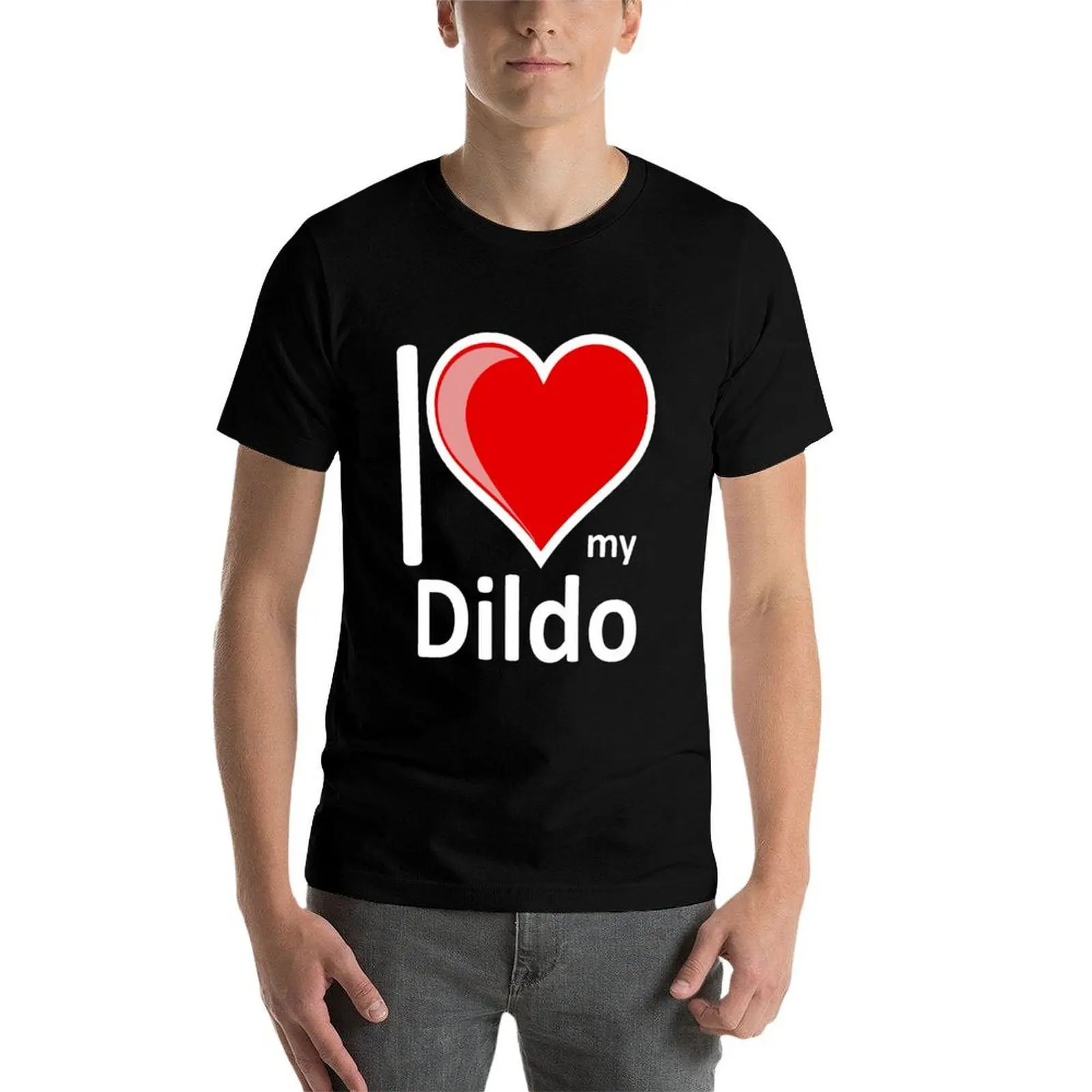 تي شيرت Rude - I Love My Dildo تي شيرت بمقاسات كبيرة تي شيرت أنيمي أسود للرجال برسوم جرافيك