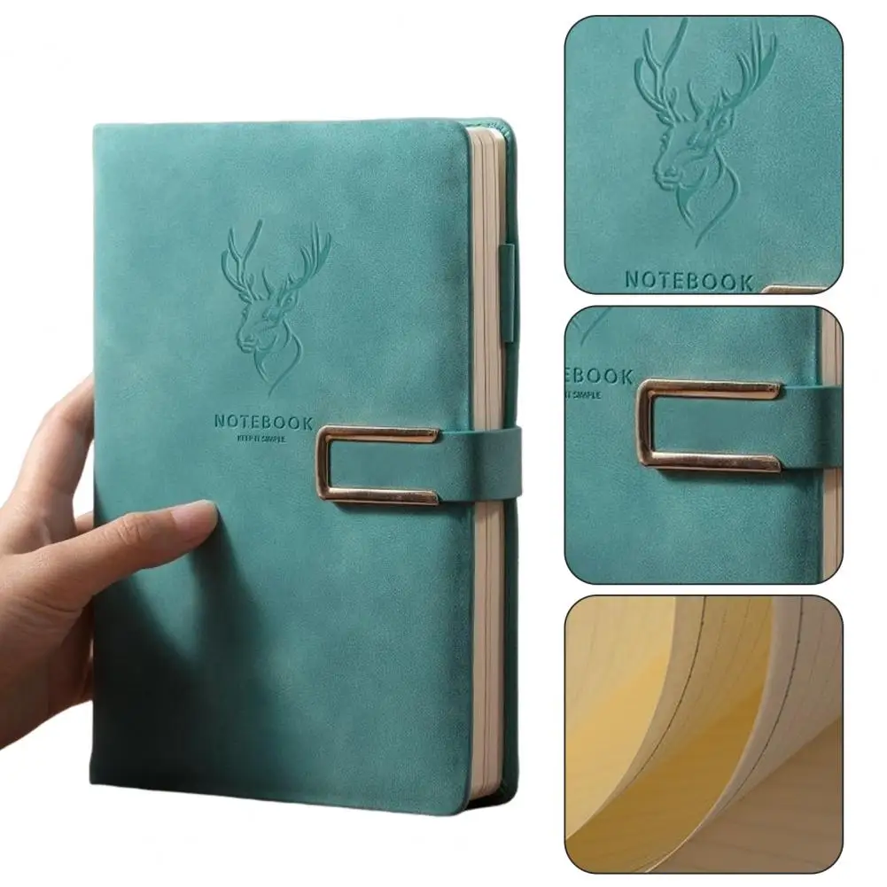 防水スクラッチプルーフ厚紙ジャーナル、超厚手のフェイクレザー学生ノート、教師のためのレトロな日記
