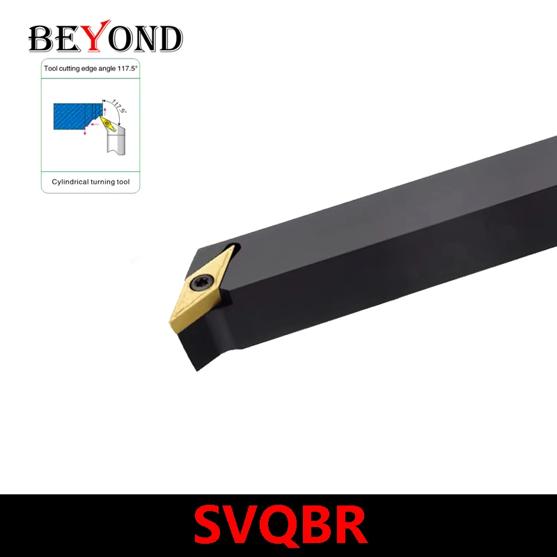 BEYOND SVQBR2020K16 SVQBL1616H11 117.5 Degree External Turning Tool Holder CNC Shank for VCMT1103 VBMT1604 Indexable Insert