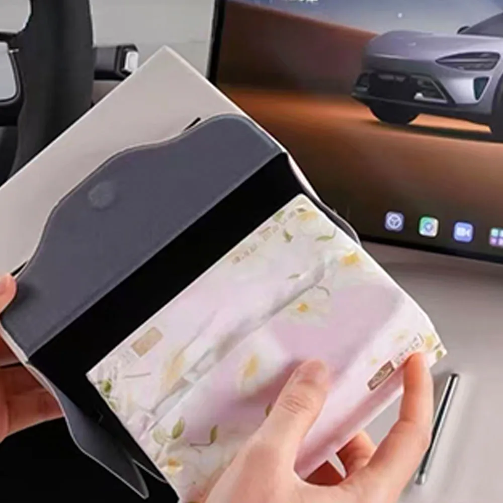 Magnetic Fixed Tissue Storage Box Multiple Mount Positions Fit Xiaomi YU7 2025 2026 Interior Mod Parts