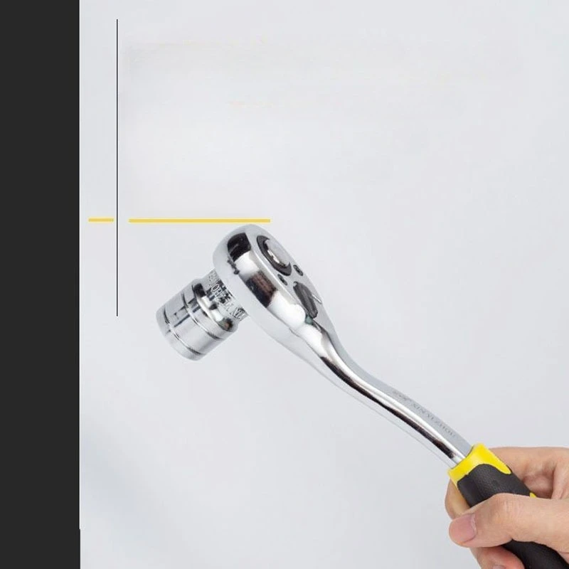 

Ratchet Wrench 1PCS Quick-release Reversible Ratchet Drive Ratchet Wrench 72-Tooth Reversible Square Drive Socket Wrench Tool