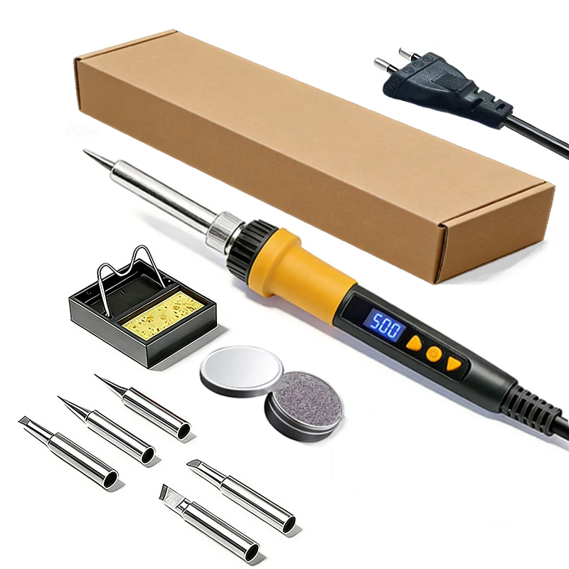 

Professional 908D Digital Soldering Iron, Adjustable Temperature 80W Soldering Iron Set, Temperature Range of 180-500°C