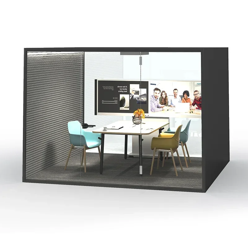 Professional Acoustic Soundproof Office Phone Booth Prefab Houses Outdoor Office Soundproof Pods For Public Privacy Meeting