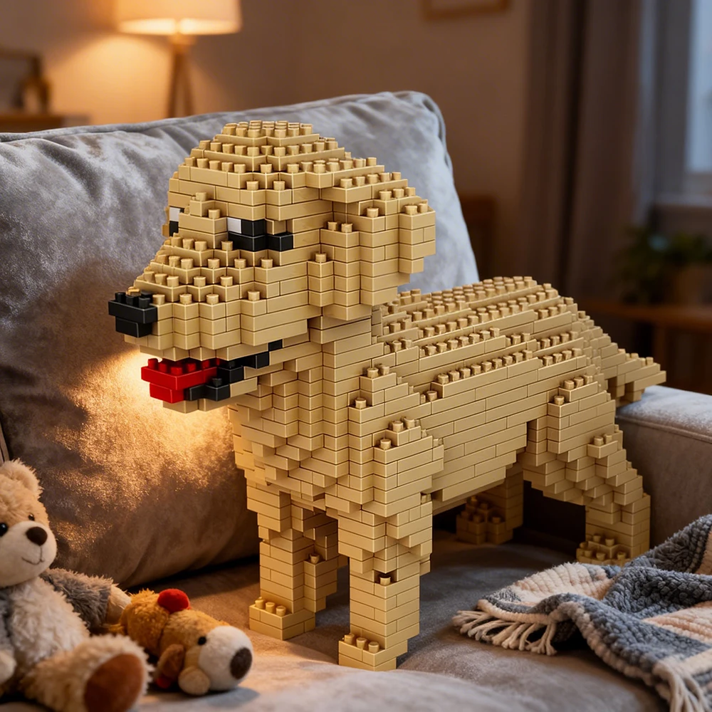 

Micro Building Blocks Dog Set, Cute Puppy Model with Expressive Face, DIY Educational Toy, Birthday Gift for Kids & Pet Lovers