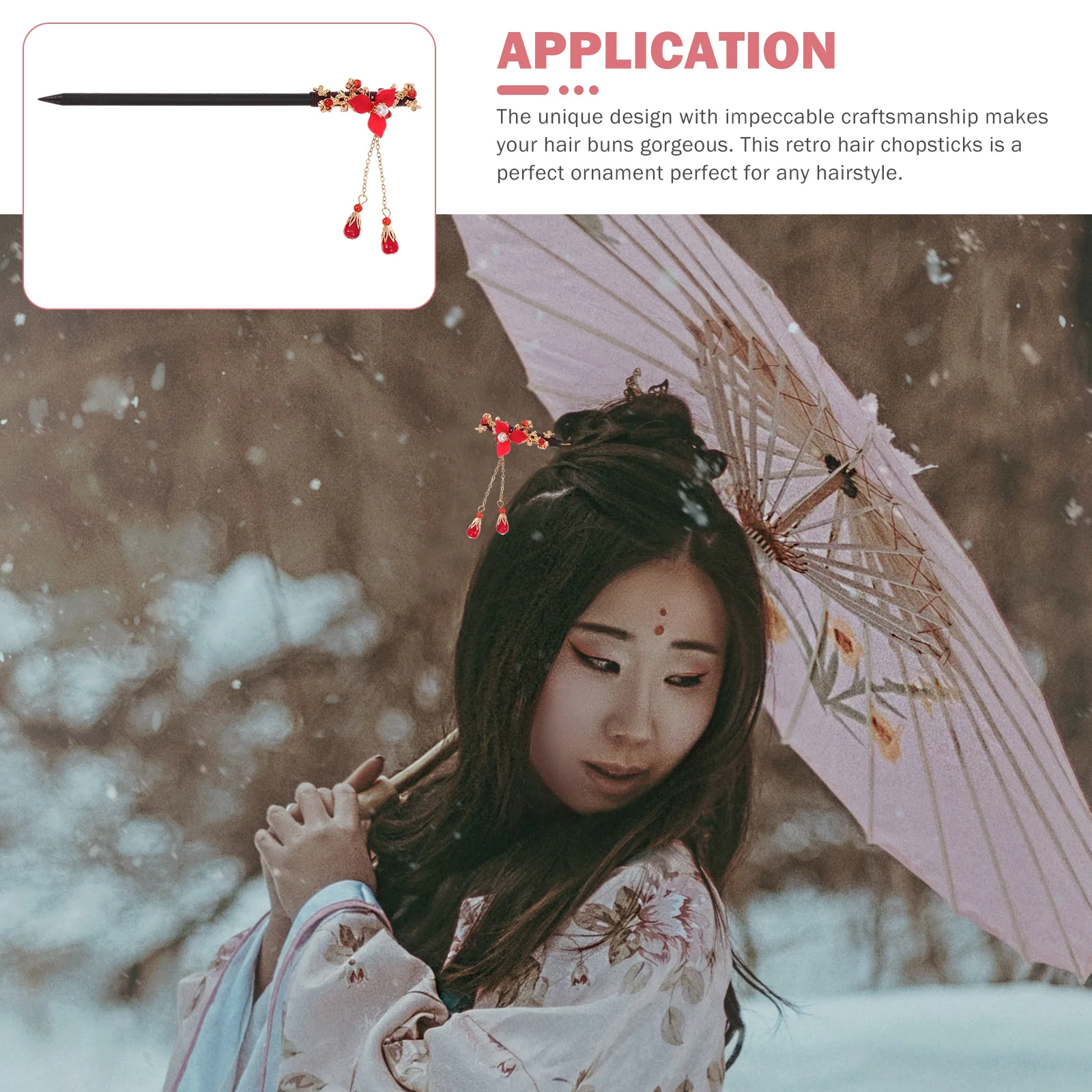 

2Pcs Retro Hair Sticks Chinese Style Elegant Women Hairpins Decorative Hair Accessories for Parties Cosplay Retro Women Hairpin