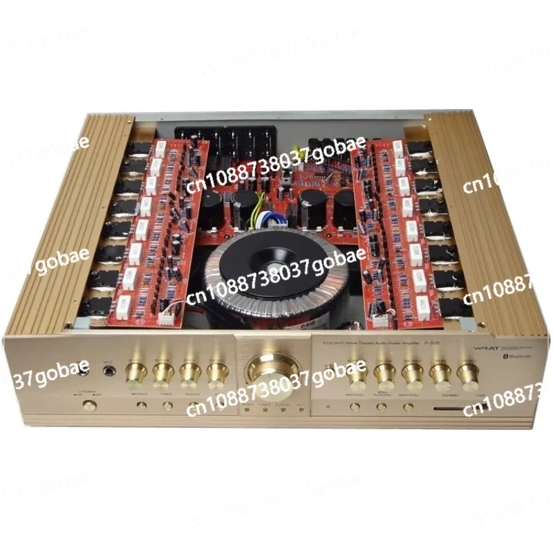 220V 6-Channel high-power home theater AV power amplifier  subwoofer Bluetooth USB home 5.1 digital fiber coaxial