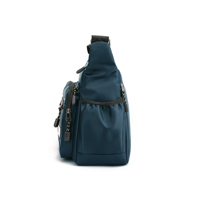 Wasserdichte Umhängetasche für Herren aus Nylon, mit mehreren Reißverschlusstaschen, großem Fassungsvermögen, als lässige Messenger-Tasche verwendbar, verstellbarer Riemen für den täglichen Gebrauch. – Detail 7