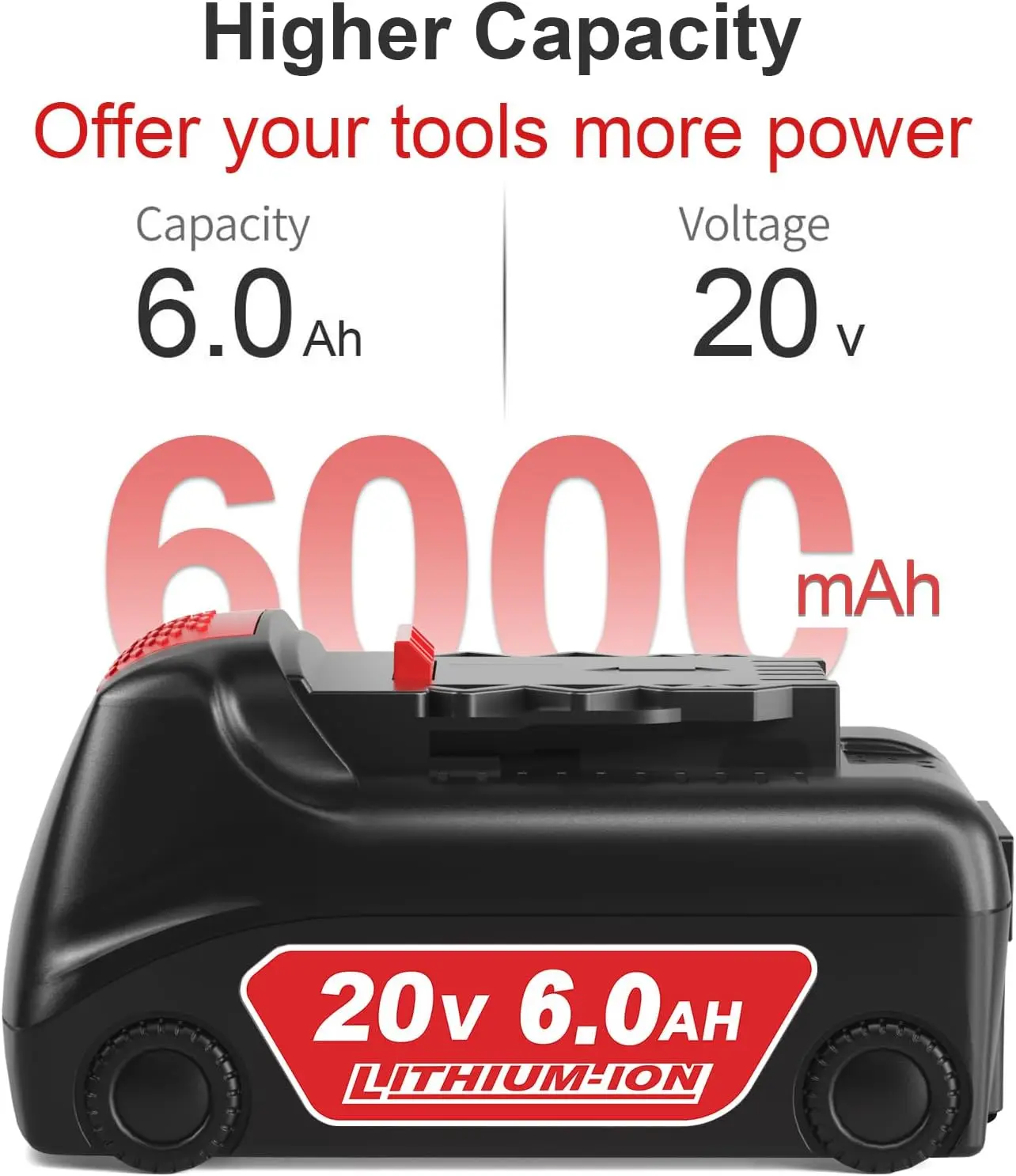 Upgraded 6.0Ah 20V Max 3Pack Batteries Replacement for Dewalt 20V Battery and 2-Port Charger Set