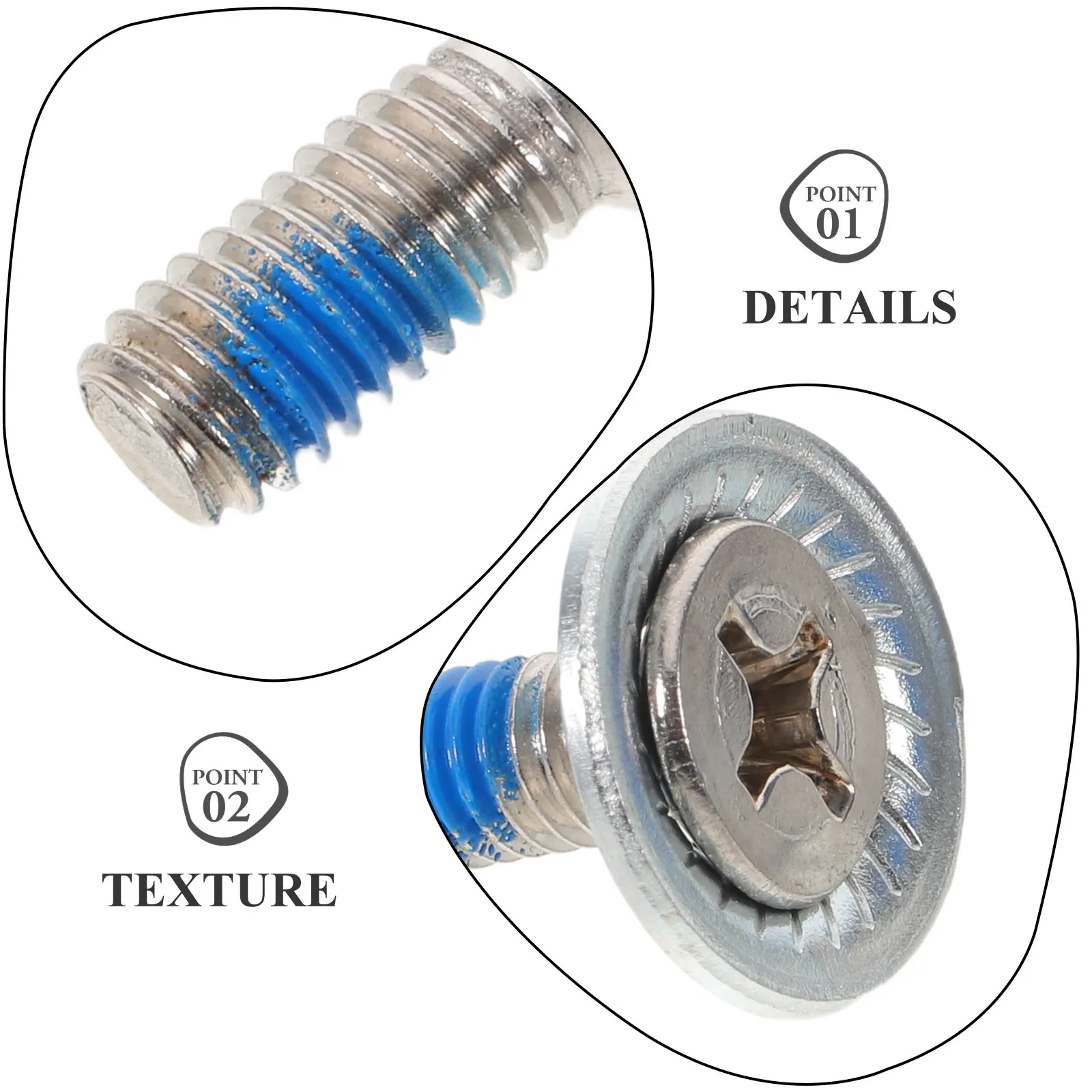 8Pcs Snowboard Binding Screw Stainless Steel Washers Precision Fit Mounting Repair Hardware Snowboard Replacement Accessories