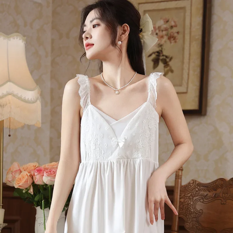 

Nightgown Women's Clothing Homewear Summer Thin Suspenders Lace Elegant Comfortable Casual Breathable Simple Stylish Versatile