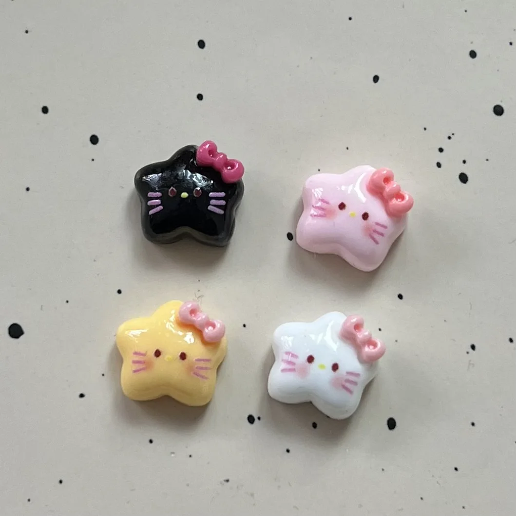 5 Stuks Miniso Sanrio Hello Kitty Star Cartoon Serie Cartoon Hars Flatback Cabochons Diy Ambachten Materialen Sieraden Maken Charmes