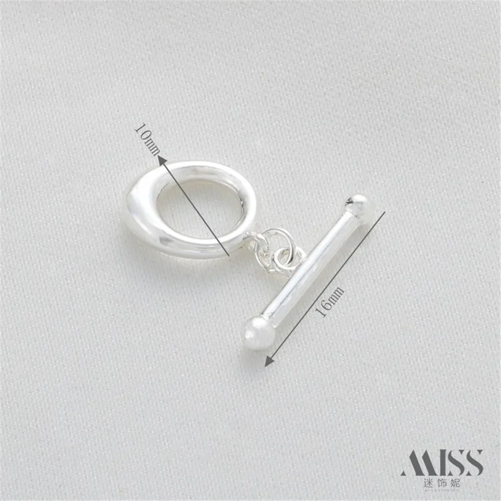 14K Gold-plated Smooth Surface Simple OT Buckle Connection Buckle DIY Pearl IQ Bracelet Necklace Accessories