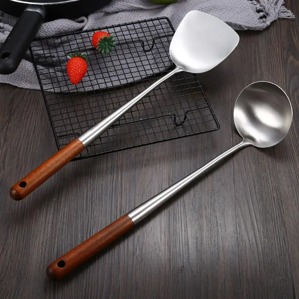 Kitchen Shovel Dishwasher Safe Strong Construction Stainless Steel Kitchen Cooking Spatula Cooking Spatula Rust-resistant