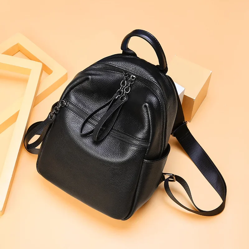 

2024 New Fashion Luxury Brand Genuine Leather Women Backpacks Female Real Natural Leather Ladies Girl Student Casual Backpack