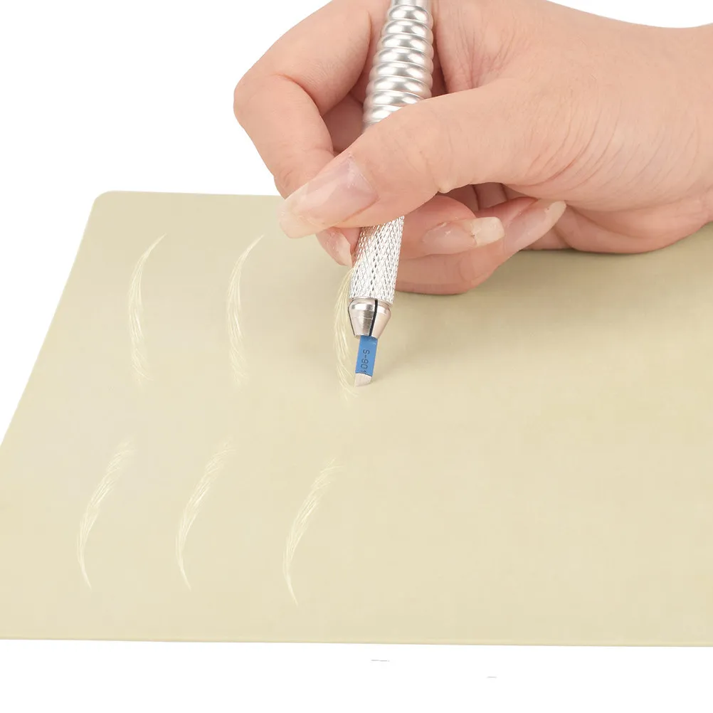 Tattoo Practice Skin Sheets Flexible Silicone Eyebrow Training Pads for Beginners Professional Artists