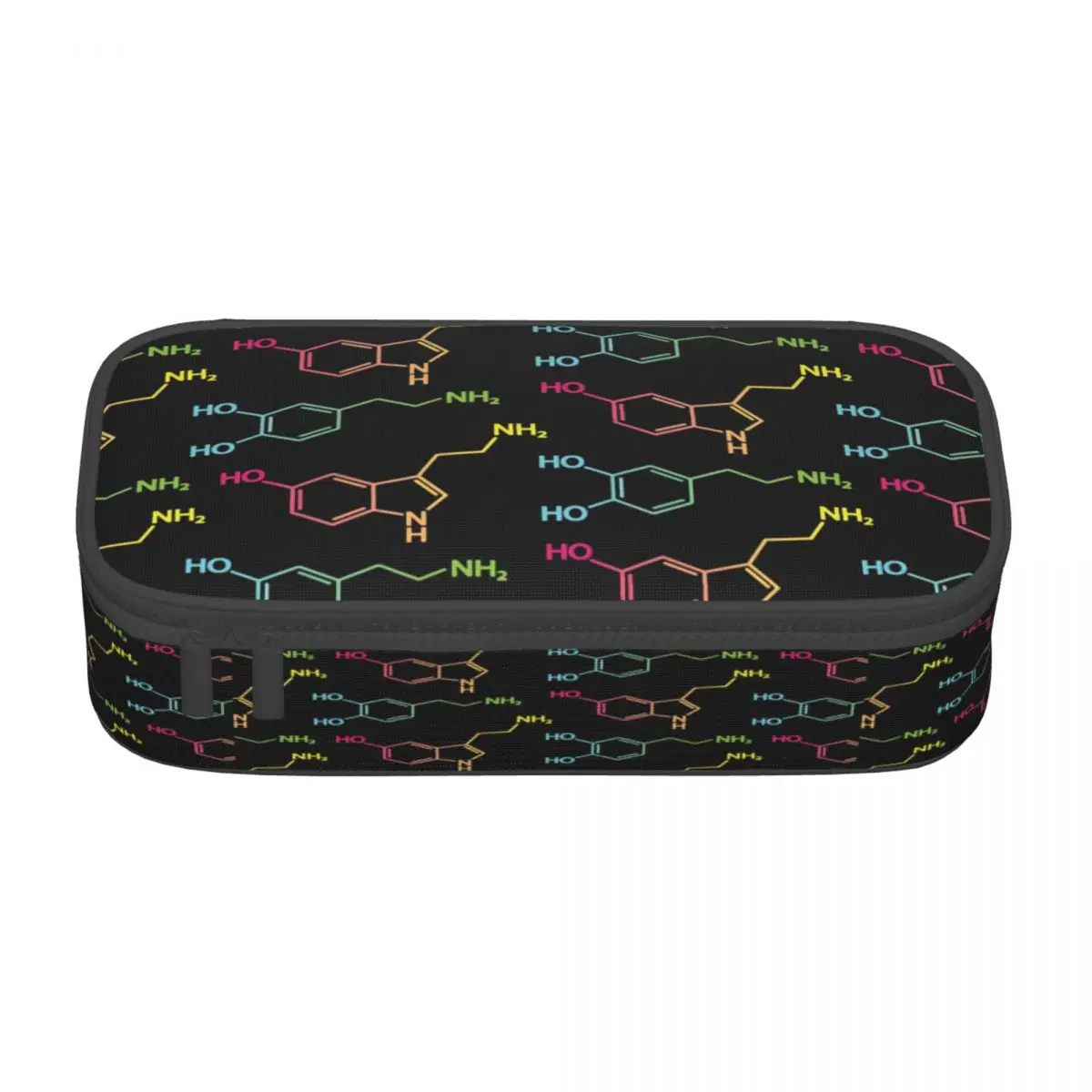 Customized Serotonin And Dopamine Kawaii Pencil Cases Large Capacity Science Chemistry Laboratory Pencil Bag School Supplies