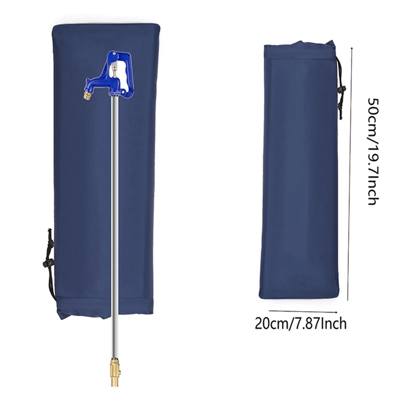 ABHU 4 عبوات من غطاء صنبور البوليستر الأزرق الداكن غطاء صنبور عازل داخلي وخارجي غطاء مضاد للتجمد في الهواء الطلق في الشتاء.