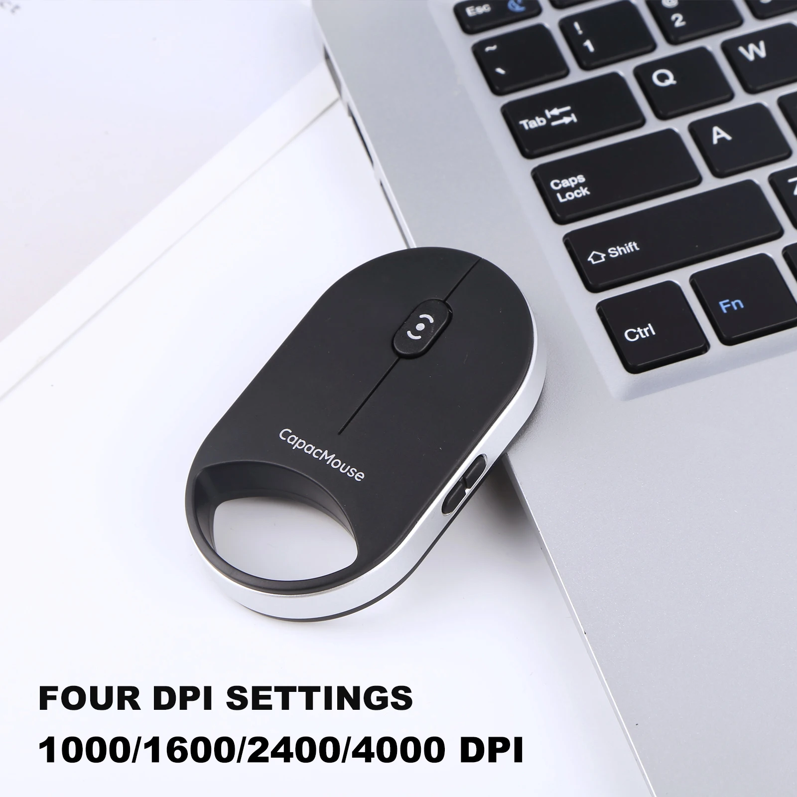 

Wireless Mice Rechargeable Mini Capacitive Mouse Cordless Mice with USB Receiver 4 Adjustable DPI for PC Laptop Notebook Desktop