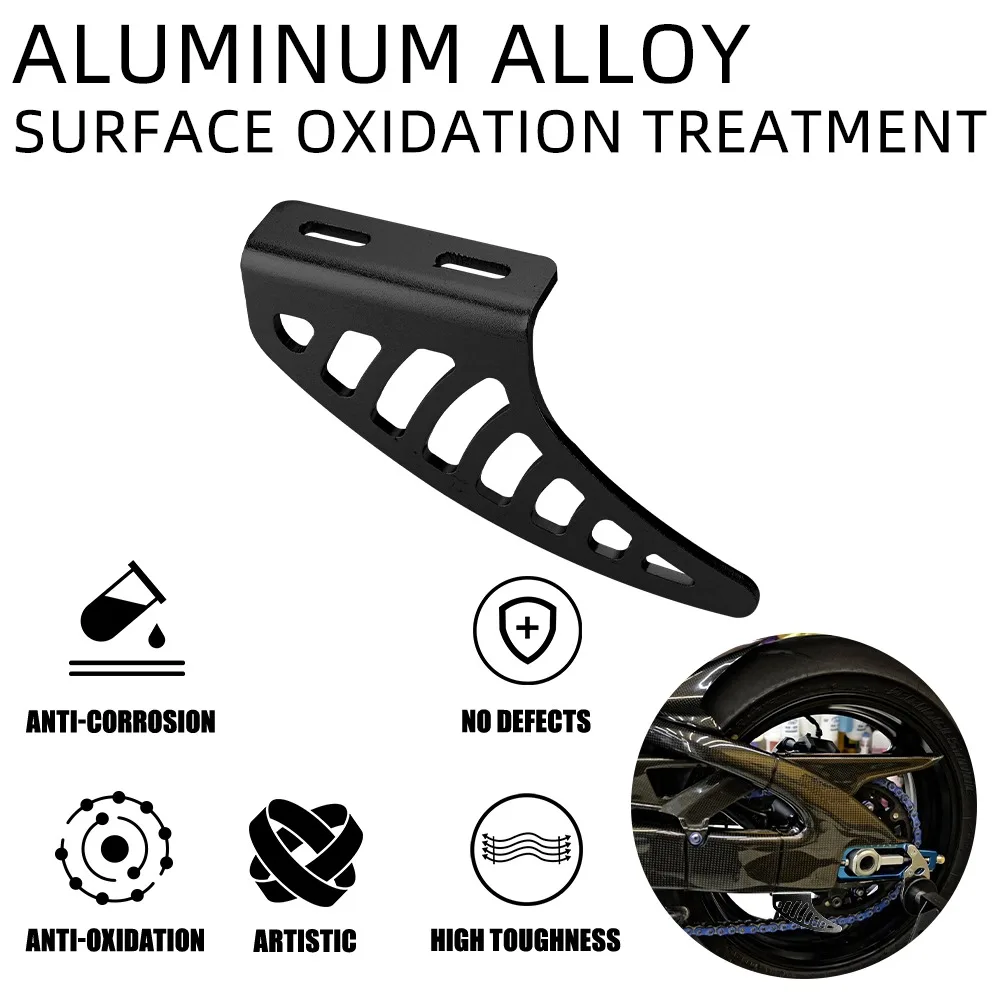 Motorcycle Shark Fin Raw Alloy Aluminium Chain Racing Chain Toe Guard For ACU Race Bike - view 5