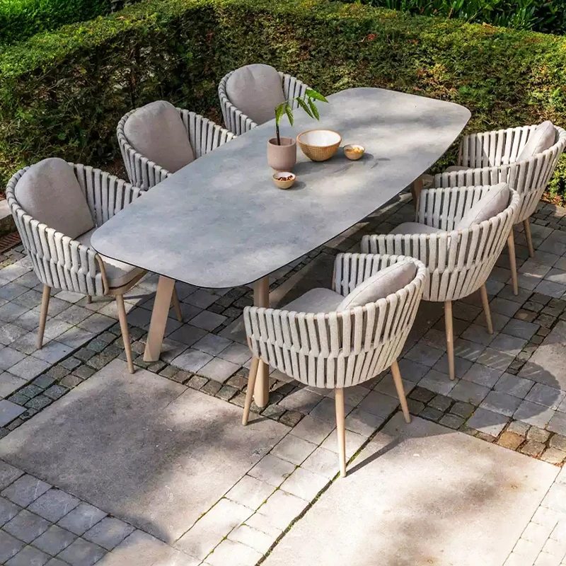 

Outdoor table and chair courtyard terrace garden villa hotel one table and four chairs combination waterproof