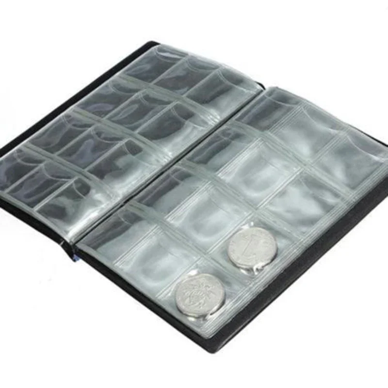 Holder Coin Album Storage tokens badges 120 Slots Penny Collecting Collection Portable lightweight 150 * 110mm