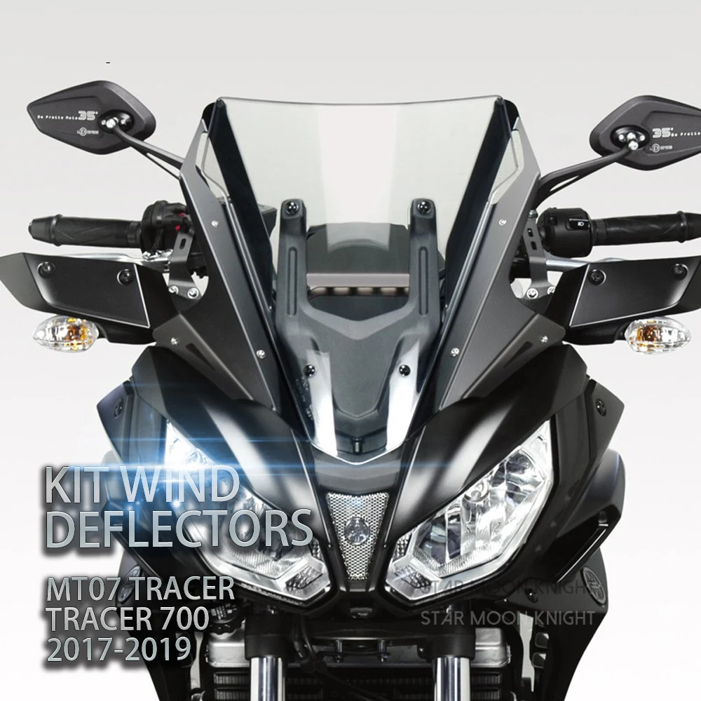 Per YAMAHA Tracer 700 MT-07 MT07 TRACER 2017 - 2019 alluminio parabrezza Kit laterale deflettori deflettore anteriore carenatura Exten
