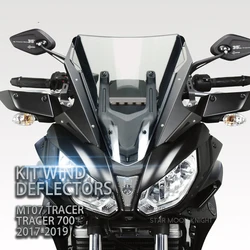 For YAMAHA Tracer 700 MT-07 MT07 TRACER 2017 - 2019 Aluminum Windshield Side Kit Wind Deflectors Front Deflector Fairing Exten