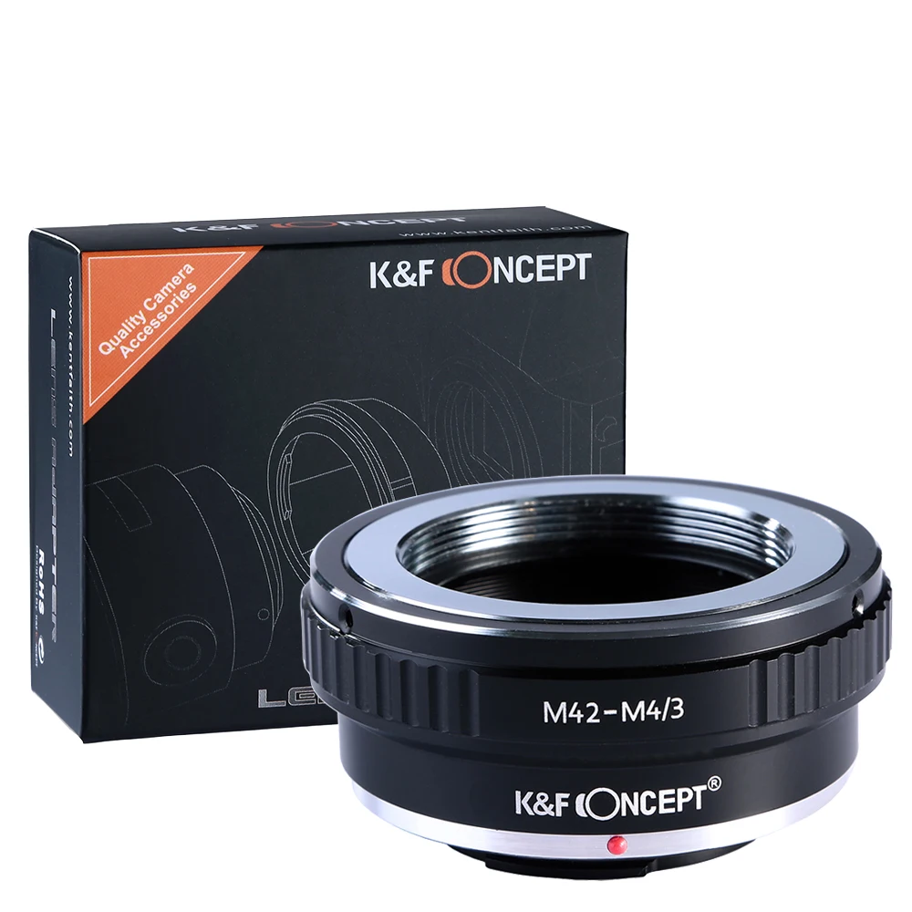 K&F Concept M42 to m4/3 Lens Adapter for M42 Screw Mount Lens to Micro 4/3 MFT BMPCC OM-D G3 GH2 GH4 E-M5 E-M10