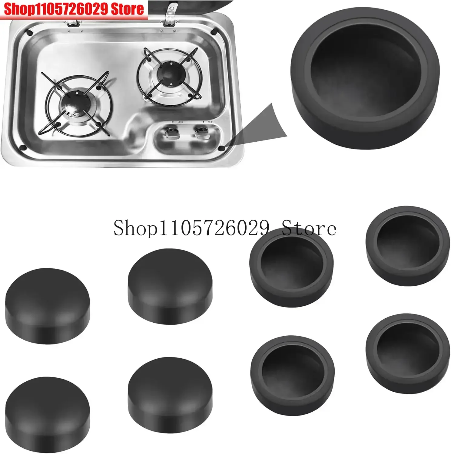 8PCS/set Cover Caps Suitable For Dometic Smev And Thetford Hobs Push On Sink Hob Camper Motorhome Caravan For Screws Pot Holder