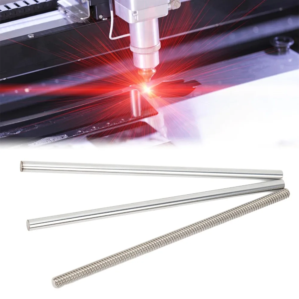 16pcs T8 Lead Screw Linear Motion Guide Rod SC8UU Block 8x200mm Rod Sliding Bearing Block KP08 Pillow Block SK8 Support
