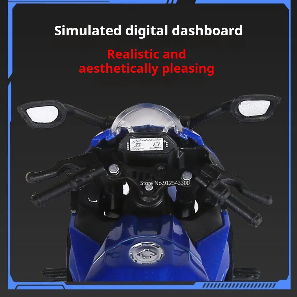 Modèle de moto R3 V-REX, échelle 1:12, voiture jouet, corps métallique, pneus en caoutchouc, liaison, modèles de moteur de direction, jouets de loisirs pour enfants