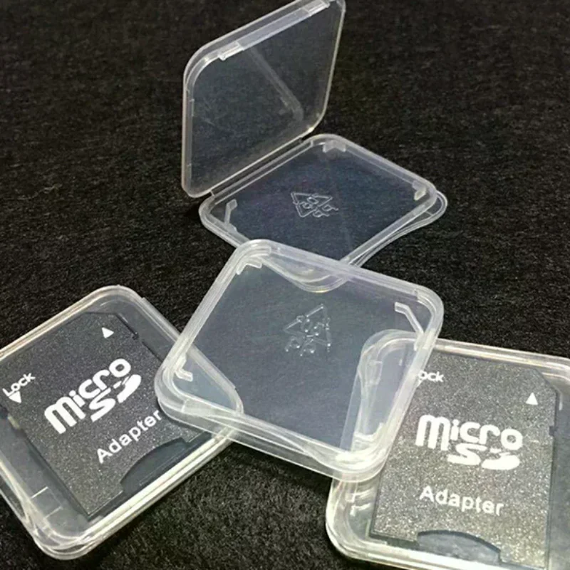 10Pcs Transparent Memory Card Case Storage Box Protective Holder For SD SDHC MMC XD CF Cards