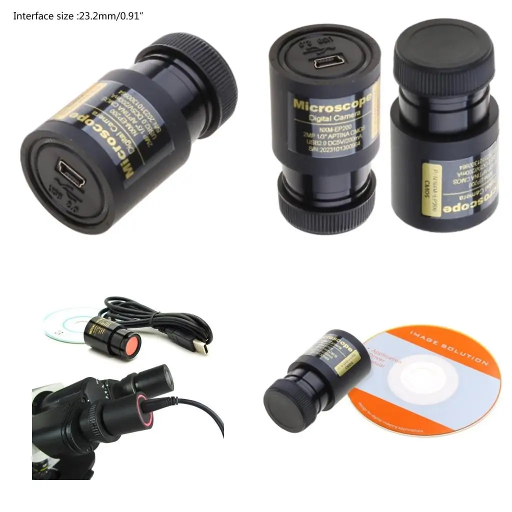 

Y1UD CMOS 2,0MP USB Электронный окуляр Микроскоп -камера монтаж 23,2 мм