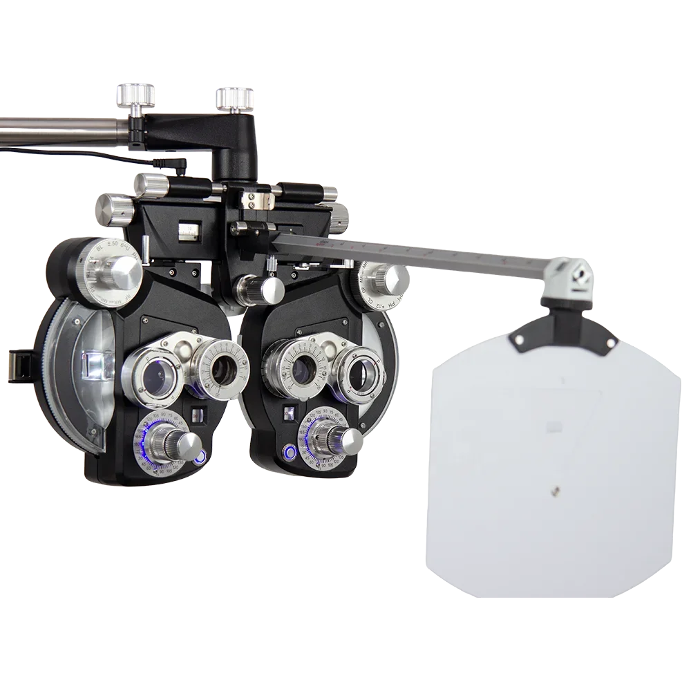 

High Quality Optometry Equipment New Digital Illuminated Phoropter Manual Refractor with Two Types Axis Scale